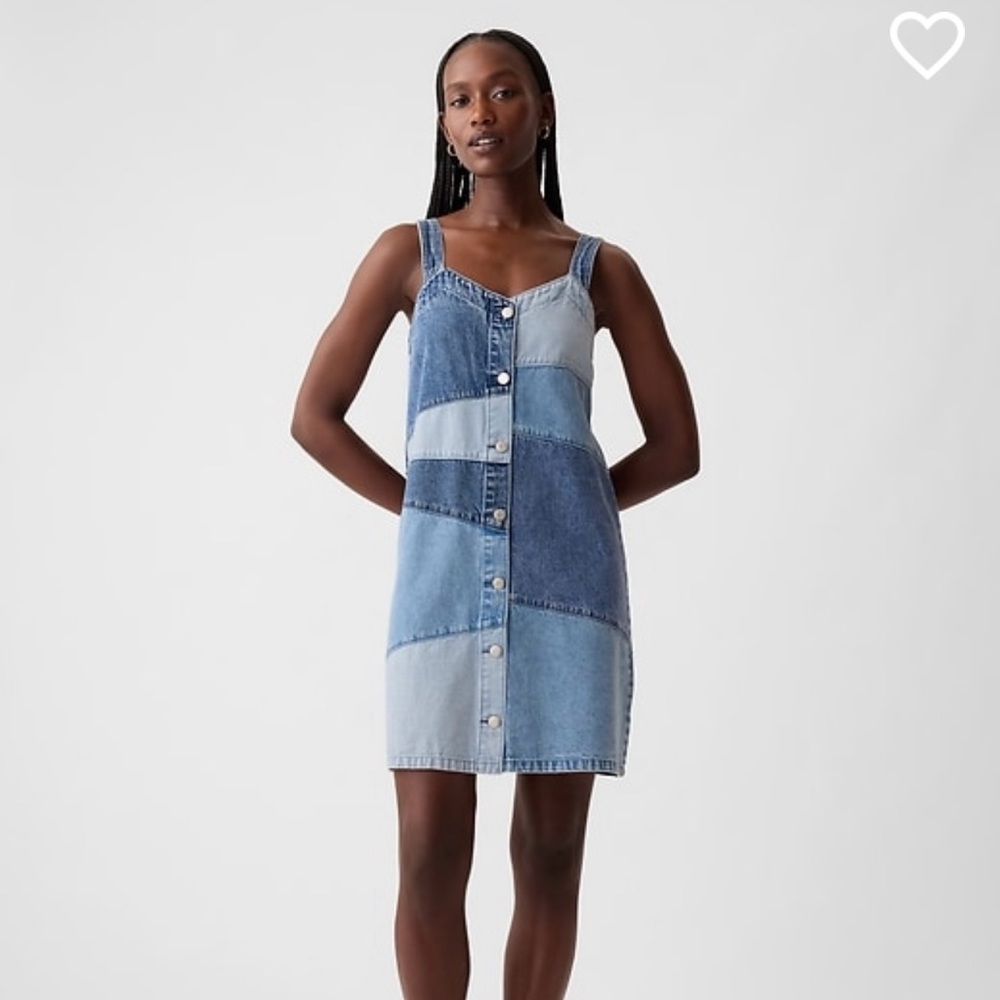 Gap Denim Patchwork Dress - image 2